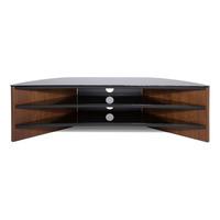 alphason finewoods fw1400c walnut curve tv stand