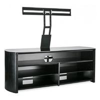 Alphason Finewoods FW1350SB Black Soundbar ready TV Stand w/ TV Bracket