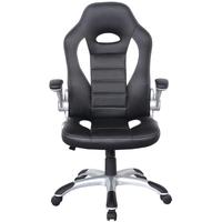 Alphason Talladega Black and White Faux Leather Office Chair AOC8211WHI