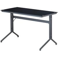 Alphason Splice Charcoal Smoked Glass Desk AW53360