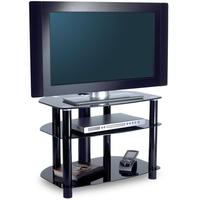 Alphason Sona Black Glass TV Unit - AVCR32-3-BLK