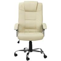 Alphason Houston Cream Leather Faced Office Chair - AOC4201A-L-CM