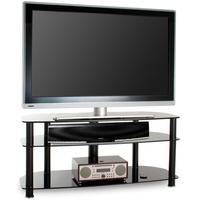 Alphason Sona Black Glass TV Unit - AVCR50-3-BLK