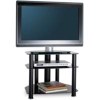 Alphason Sona Black Glass TV Unit - AVCR26-3-BLK