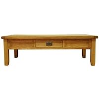 alton oak coffee table large with drawer