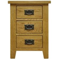 Alton Oak Bedside Cabinet - Large 3 Drawer