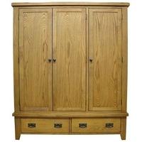 alton oak wardrobe triple