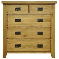 Alton Oak Chest of Drawer - 2 over 3 Drawer