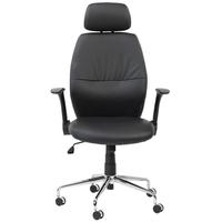 alphason parker black faux leather office chair aoc3223 pu bk