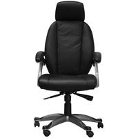 Alphason Bentley Black Leather Faced Office Chair AOC6355-L-BLK