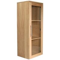 Alphason Oakwood Narrow Glazed Bookcase