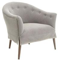 Alaina Armchair in Grey Linen Mix