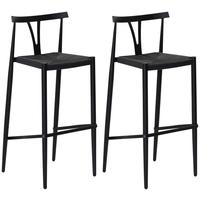 Alfa Black Metal Bar Stool (Set of 4)