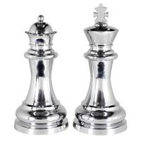 aluminium chess king and queen