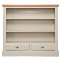 Albany Low Wide Bookcase, Truffle/Oak