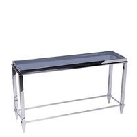 Alexis Glass Console Table, Blue Grey