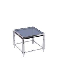 Alexis Glass Lamp Table, Blue Grey