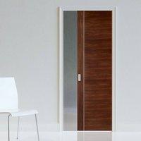 Alcaraz Walnut Fire Pocket Door is Pre-Finished and 1/2 Hour Fire Rated