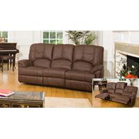 albacete 3 seat reclining sofa brown