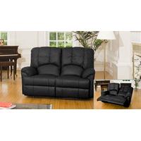 Albacete 2 seat reclining sofa black