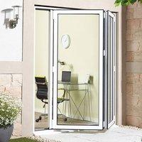 AluVu White Aluminium 2 Door Set - Opens left or Right - Prefinished