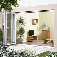 AluVu White Aluminium 4 Door Set - Opens left or Right - Prefinished