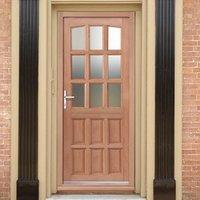 Alicante Hardwood Door Fitted with Toughened Double Glazing