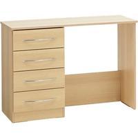 alaska single pedestal dressing table beech