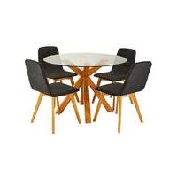 Albany Circular Table and 4 Enzo Chairs
