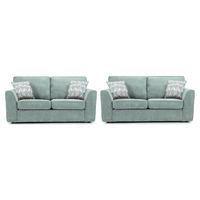 Alison Fabric 3 and 2 Seater Sofa Suite Blue