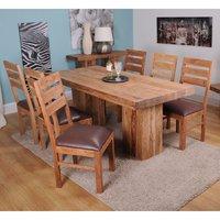 Alwar 180cm Dining Table with 6 Dining Chairs Set