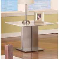 alessia contemporary white marble lamp table