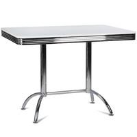 Altona High Bar Table Rectangular In White With Metal Frame