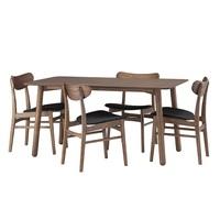 Alison 4 Seater Rectangular Dining Set In Walnut