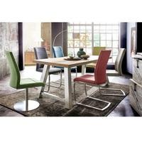 Alvaro Dining Table In Natural Oak With 8 Flores Dining Chairs