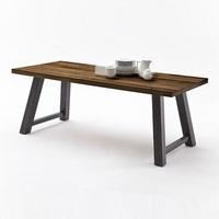 Alvaro Dining Table In Chocolate Oak And Antiklook Anthracite