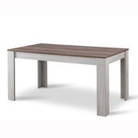 Alpina Dining Table Rectangular In Oak And Distressed Effect Top