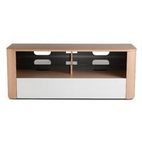 alphason hugo tv stand light oak and white