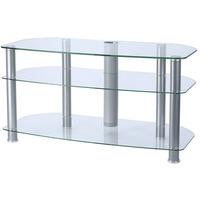 Alphason Designs AVCR423G Sona Series Clear TV Stand