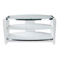 Alphason Francium Glass TV Stand 80cm Arctic White