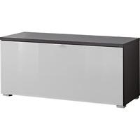 Alameda Shoe Bench In Anthracite And White Glass Front