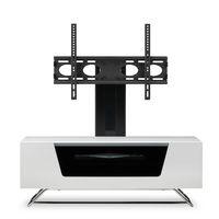 alphason chromium cantilever tv stand white