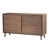 Alison Wooden Sideboard In Walnut With 1 Door And 3 Drawers