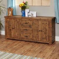Alena Large Sideboard In Rough Sawn Oak With 4 Doors