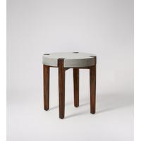 Albion side table in Concrete & acacia