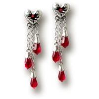 Alchemy Gothic Bleeding Heart Pair of Earrings