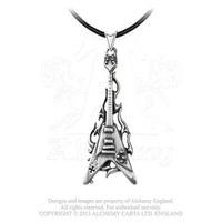 alchemy gothic metal wear flaming v pendant p685