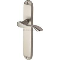 algarve lever latch set of 2 finish satin nickel