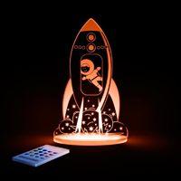 aloka multi coloured childrens night light rocket