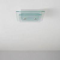 albera square clear frosted ceiling light